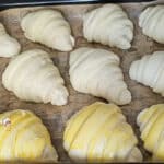 Pul pul ayrılan ev yapımı kruvasan hamur işi